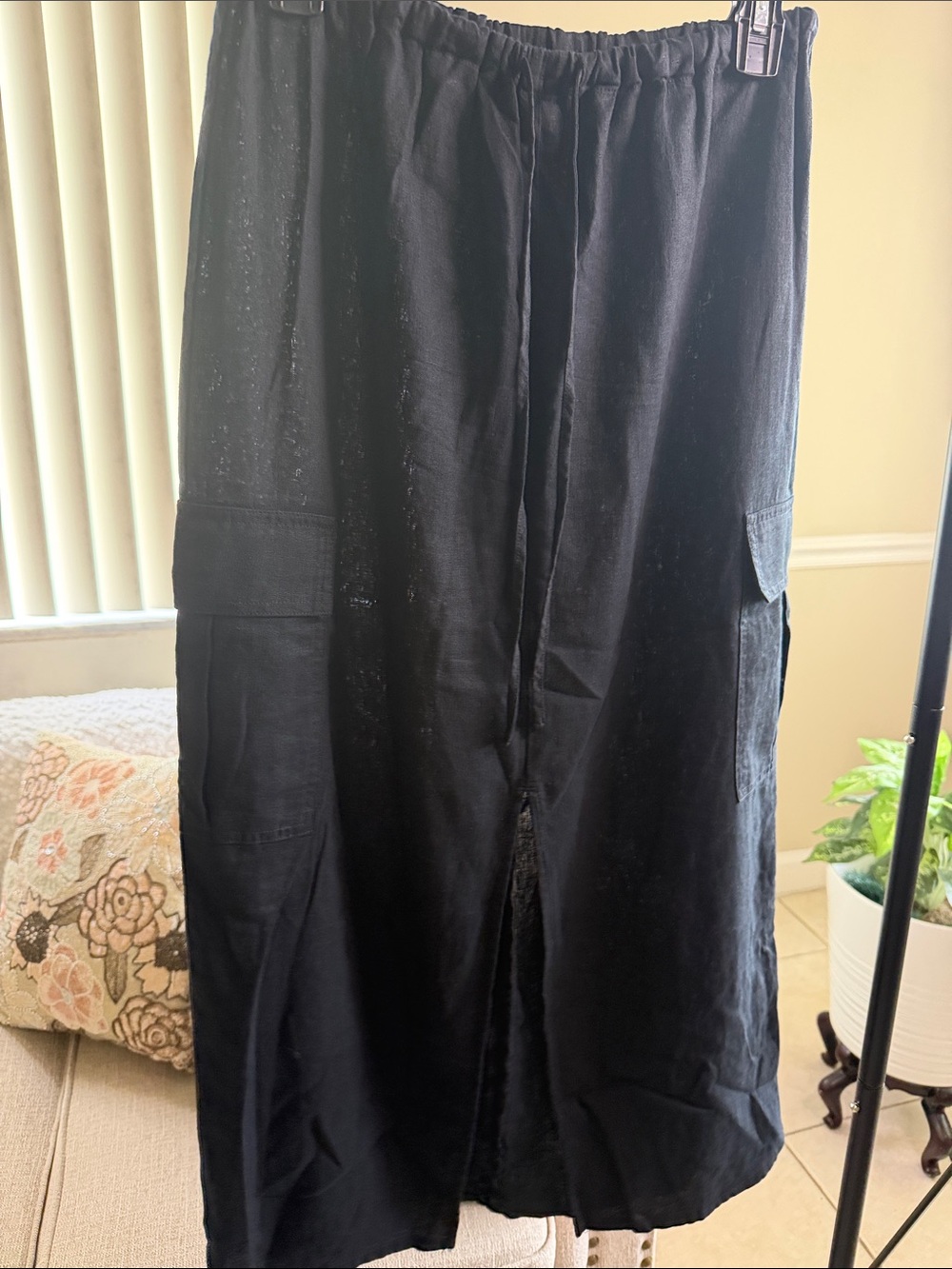 GAP Black Maxi Skirt with Cargo Pockets